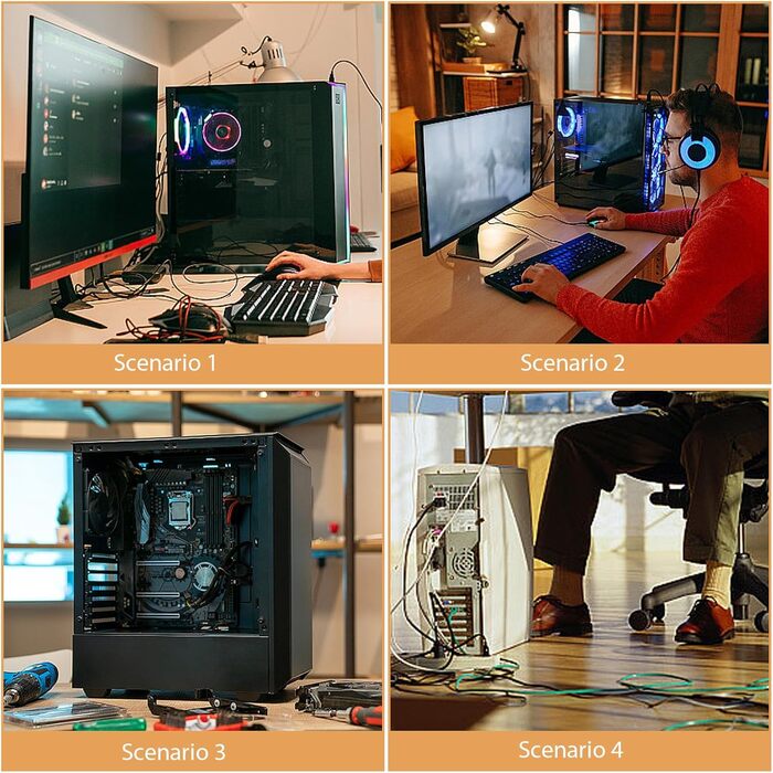 Підставка для комп'ютера настільна, 40x40x7 см, мобільна, універсальна, для ПК, ігрового комп'ютера, офісу