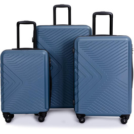 Набір валіз Travelhouse синій ABS 3-секційний візок 4R TSA