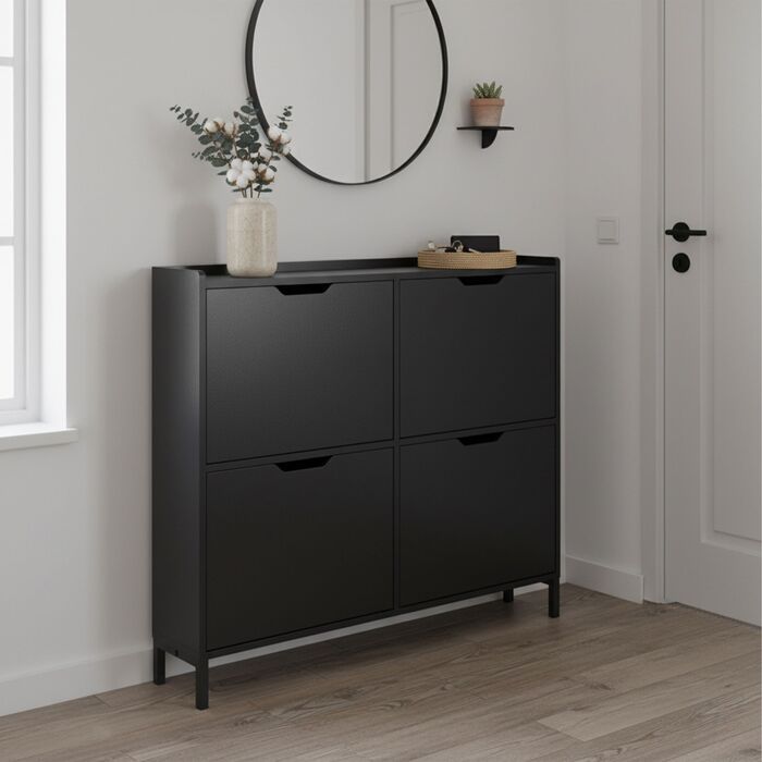 Зручний вузький органайзер для взуття Relaxdays з 4 відділеннями