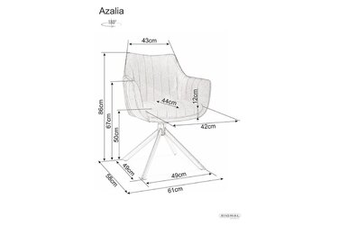 Стілець AZALIA BREGO чорний каркас/св.беж 31