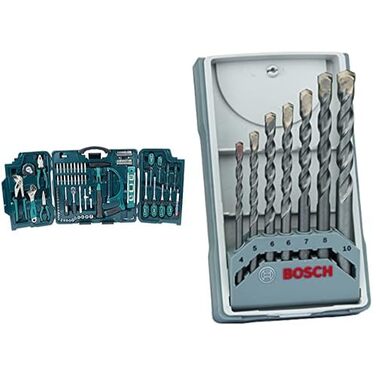 Набір інструментів Brüder Mannesmann 89 предметів, універсальний, Cr-V сталь: пила, молоток, плоскогубці, ключі, тріскачка, рівень M29085