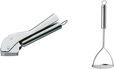 Прес для часнику WMF Profi Plus Cromargan® з нержавіючої сталі, 17,5 см, придатний для миття в посудомийній машині