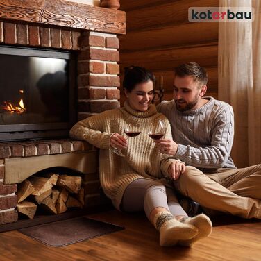 Підставка під камін KOTARBAU® 40 x 60 см з антикварної міді, сталь з порошковим покриттям. Захист підлоги для каміна, сталевий лист, захист від бруду, лист для золи.