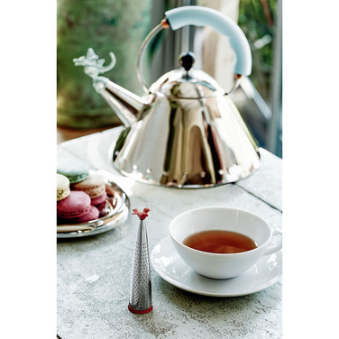 Чайник зі свистком 22x22,5x24 см металік/чорний Tea Rex Alessi