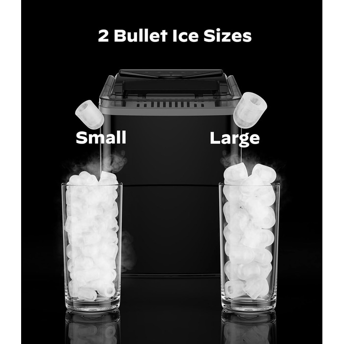 Льодогенератор Silonn IM01, 12 кг/добу, кубіки льоду, самоочищення, нержавіюча сталь