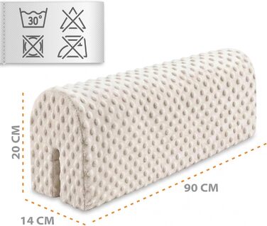 Захист для ліжечка дитячого 90 см: бортик на ліжко, захист кутів з Minky, бежевий