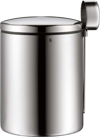 Каньора для кави WMF Kult з нержавіючої сталі на 500г, з мірною ложкою, для кавових зерен та меленої кави, Cromargan, придатна для миття в посудомийній машині