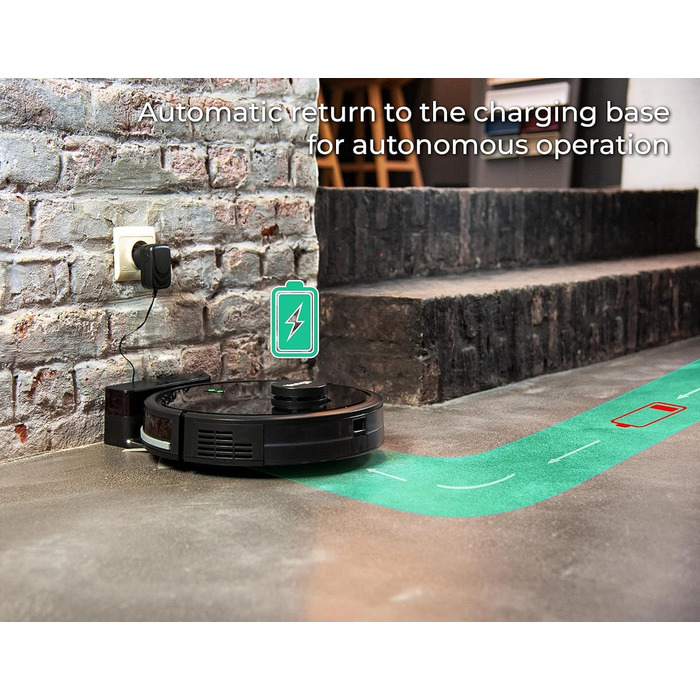 Робот-пилосос VG RVC 3002 BK: лазерна навігація, керування через додаток, чорний колір