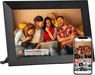 Цифровий фоторамка Hiyyaa з Wi-Fi, 10.1 дюйма, 32GB, IPS LCD сенсорний екран, Frameo App для обміну фото та відео