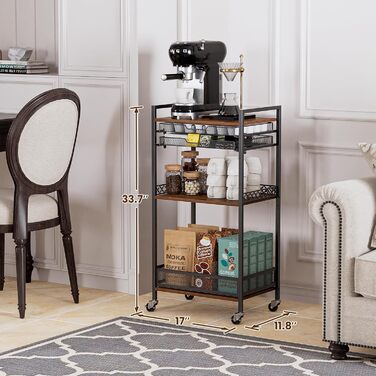 Підставка для капсул Nespresso та Keuring з 5 ярусами, з висувними ящиками та колесами. Організатор для капсул кави та аксесуарів на кухню