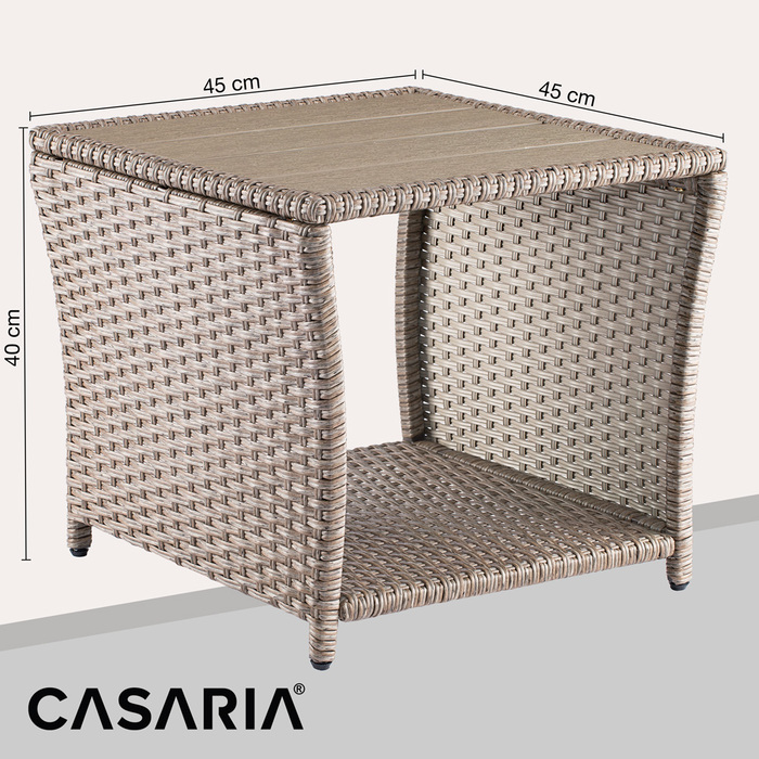 Столик з полі ротанга Vedis Cream 45x45x40см