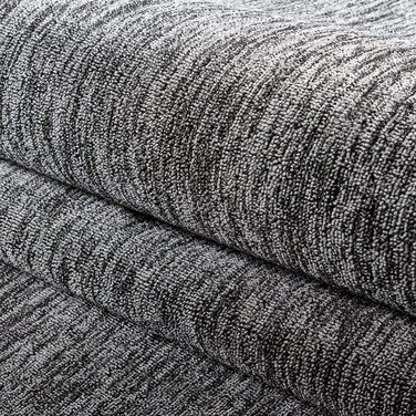 Килим з коротким ворсом, плоский тканий килим з петлями, легкий у догляді, для вітальні, спальні та дитячої, світло-сірий (Сірий, 080x150 см)
