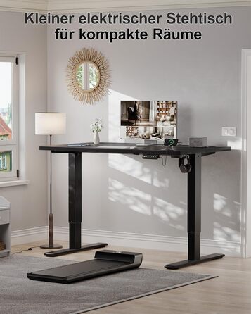 Електричний дитячий стіл Airfish, 80x60 см, регулювання висоти, пам'ять, для дому/офісу, стоячи/сидячи (чорний)