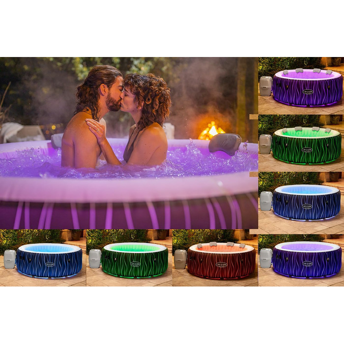 Надувний джакузі Bestway Lay-Z-Spa Hollywood AirJet LED для 6 осіб, 196 x 66 см