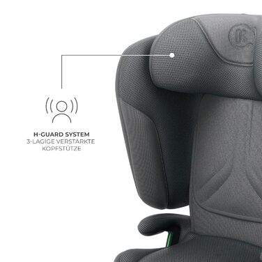 Автокрісло Kinderkraft UNITY 2 i-Size, 100-150 см, 3,5-12 років, сірий (Gray), регульована підголовник, AIR FLOW