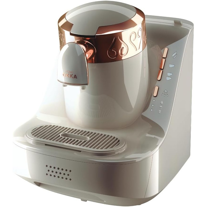Кавомашина Arzum Okka: автоматична, 3 розміри порцій, самоочищення, 950 мл, білий колір