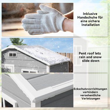 Гаражний бокс 1,9 м² 182 x 121 x 200 см. Садовий вокс з похилим дахом, підлогою та замикаючими дверима.