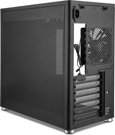 YEYIAN Hussar Plus Full Tower корпус для ПК з прозорою скляною боковиною, сумісний з ATX, Micro ATX, Mini ITX, з вентилятором 120 мм