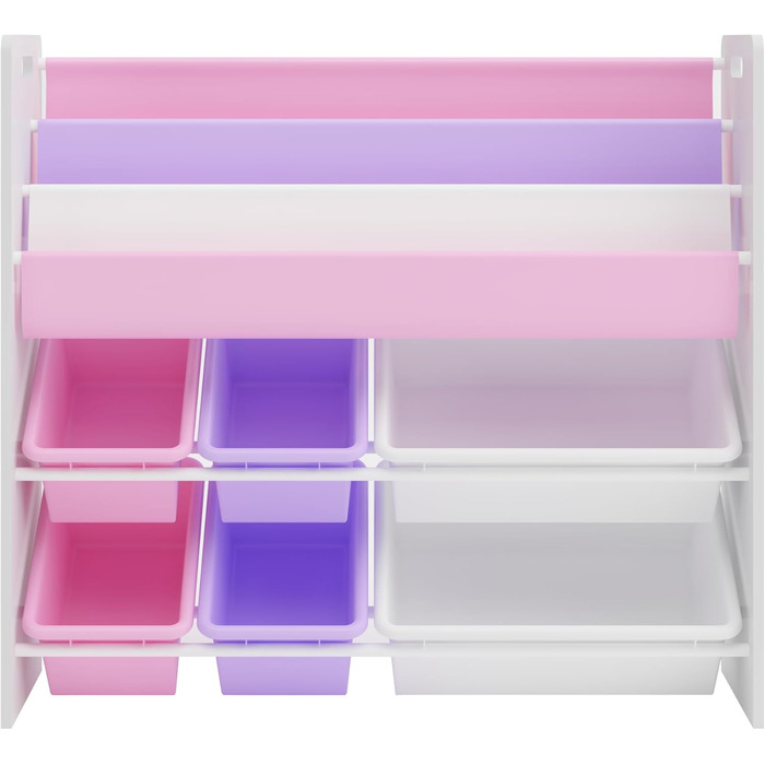 Дитяча полиця для іграшок Einhorn від en.casa: 6 кошиків, 78 x 86 x 27 см