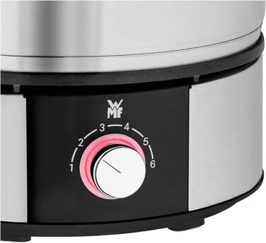 Електричний набір для фондю WMF Lono на 8 осіб: регулювання температури, індукційний горщик 1.2л, з нержавіючої сталі, з тримачем для виделок