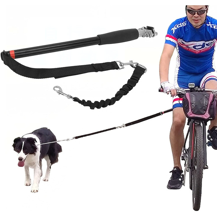 Велосипедний повідець для собак без рук висувний повідець для собак амортизуючий пружинний ремінь для тренувань