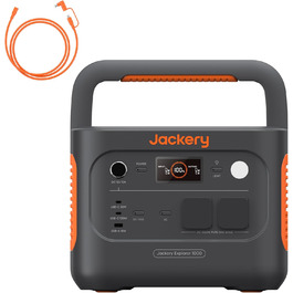 Jackery Explorer 1000: Портативна електростанція - 1002Wh, 1000W (2000W пік), USB, QC, 230V, для кемпінгу та подорожей (E1000 v2+5M)