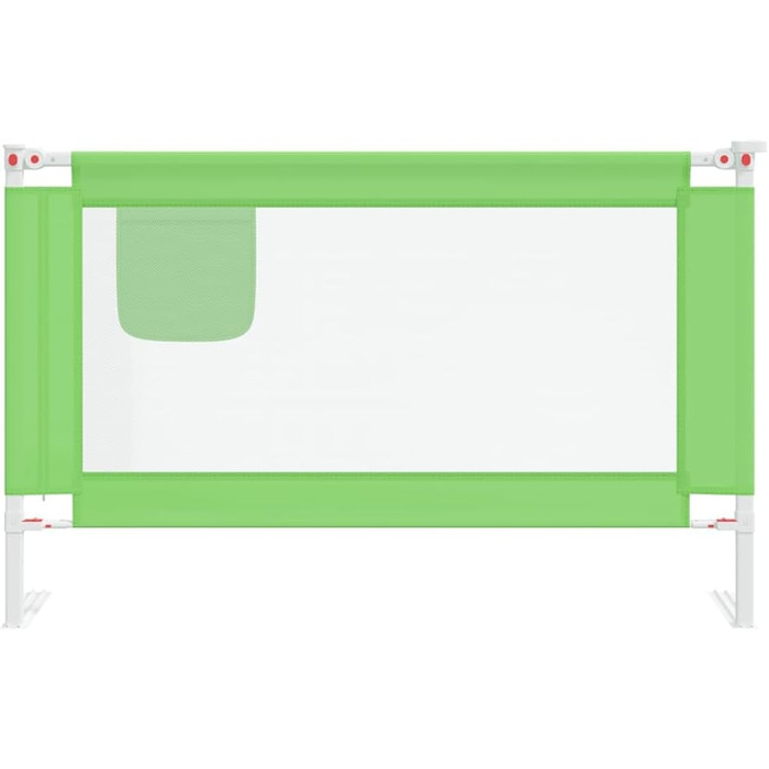 Бортик для ліжка дитячого vidaXL 200x25 см, зелений - захист від випадання, тканинний бортик для малюка