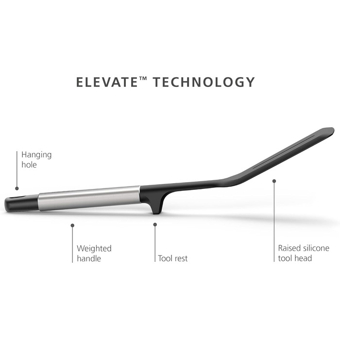 Набір кухонних аксесуарів Joseph Joseph Elevate 5шт з силікону, BPA-free, антипригарне покриття, нержавіюча сталь