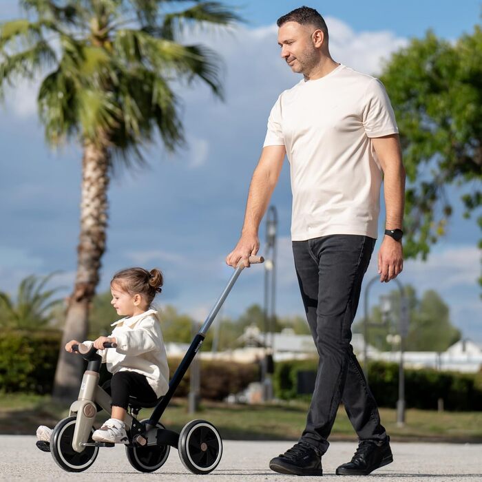 KikkaBoo Flash 5-в-1: Триколісний велосипед-каталка (від 18 міс.), трансформер, з регульованою ручкою, EVA колеса, сталевий каркас, колір хакі