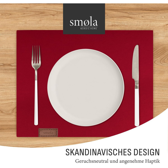 Набір з 12 елементів Smøla: преміум фетровий набір на стіл з підставками I Темно-сірий, миється I Декор для столу, літо