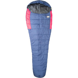 Спальний мішок ACTIVA Premium, водовідштовхувальний 3-4 сезони від 5 C до 20 C з компресійним мішком для дорослих, дітей, жінок, чоловіків Кемпінг на відкритому повітрі, походи, подорожі з рюкзаком (мумія синьо-рожева)