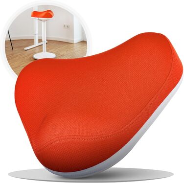 Офісний стілець SH-01 Zip з знімним чохлом | Ергономічний стілець-пуф | З сертифікатом IGR | Для роботи та відпочинку | З ефектом гойдання | Регульована висота 58-83 см (Чохол, Оранжевий)