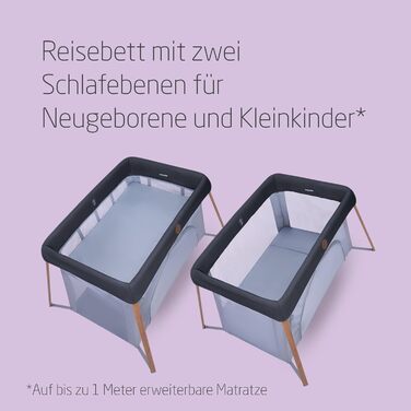 Дитяче ліжко-манежа Maxi-Cosi 2-в-1 Iris2, Essential Graphite, 0-3 роки, до 15 кг