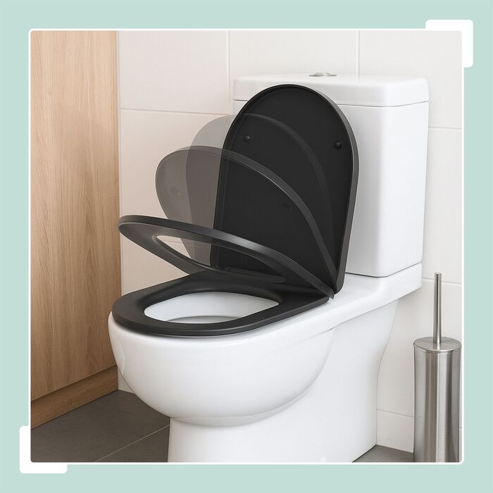 Кришка для унітазу Relaxdays з плавним закриванням