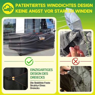 Накладка для садово-патіо меблів Enzeno, водовідштовхувальна, 420D Oxford, захисна для зимового періоду, 213x132x74 см