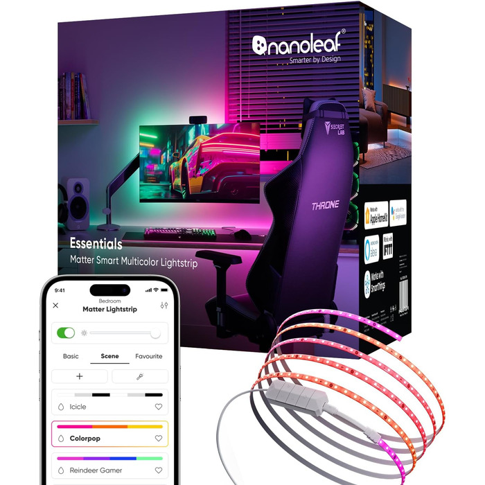 Nanoleaf String Lights Outdoor IP44 | 25 метрів, 300 LED, 18W, 220-240VAC, EU | Рядок світлодіодів для декорування