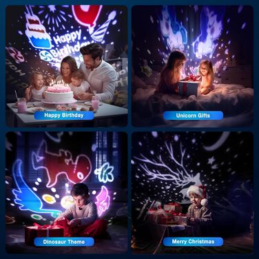 Проектор зоряного неба Diboniur для дітей з 22 фільмами, нічник-проектор, регульована яскравість, 360° обертання, 20 колискових