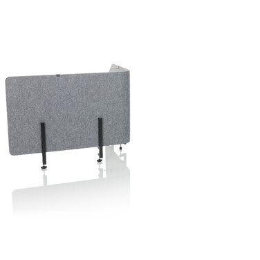 Акустична перегородка для офісу FLEXMIUT T TOP з пластику / текстилю сірого кольору (hjh OFFICE)