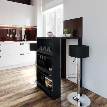 Набір барного столика та табуреток Vicco Bartisch-Set, білий/антрацит, 80 x 57 см (2 табуретки)
