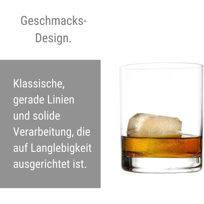 Набір склянок Longdrink Stölzle Lausitz New York Bar (6 шт, 320 мл) – склянки для коктейлів, води та соків з кришталевого скла, стійкі до миття в посудомийній машині та ударів. Підходять для віскі.