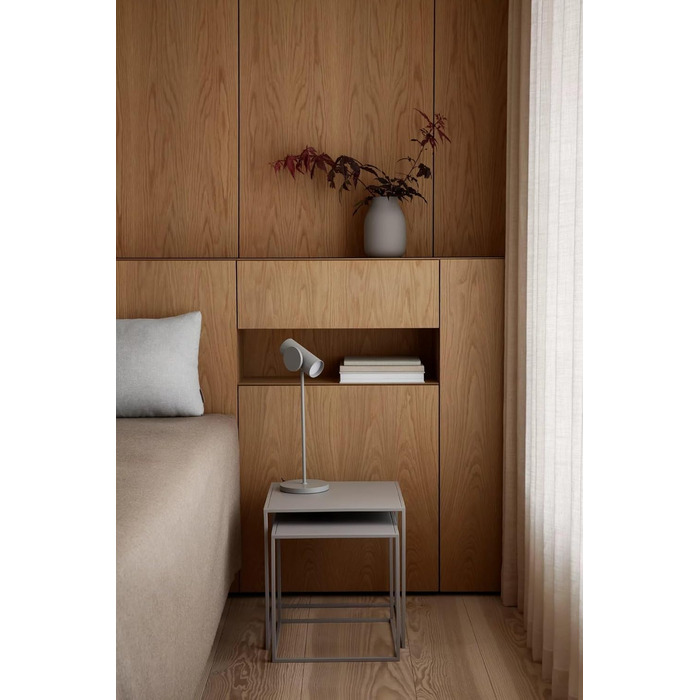 Ваза COORA з кераміки ручної роботи, декоративна настільна ваза, 20x14x14 см, Moonbeam Beige