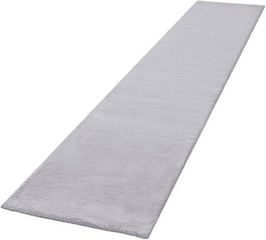 Килим з високим ворсом для спальні килимове покриття для ліжка зі штучного хутра з імітацією хутра пухнастий однотонний 3 шт. и, розмір колір (2 x 60x90 1 x 80x300, сірий)