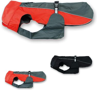 Джегго Пряжка пальто для собак всепогодне пальто дощовик жилет для собак x XXL (антрацит / червоний) (L, антрацит / червоний)
