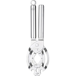 Відкривачка для банок та пляшок RÖSLE, нержавіюча сталь, з отвором для підвішування, срібна