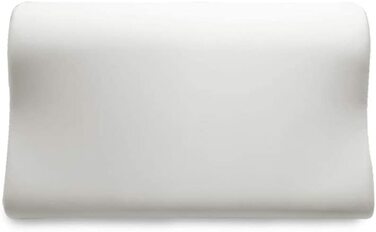 Наволочка з шовку THXSILK 19 Momme з шовковиці для контуру Подушка з латексу з ефектом пам'яті наволочка для шийки матки наволочка, гіпоалергенна миється (50 x 30 x 10/7 см, натуральний білий) 50x30x10 / 7 см натуральний білий