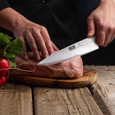 Ніж кухарський HOSHANHO Profi: гострий кухонний ніж шеф-кухаря з високоякісної нержавіючої сталі, універсальний, з ергономічною ручкою, у подарунковій коробці