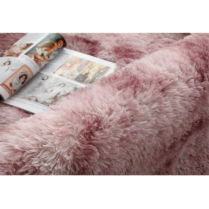 М'який килимок aujelly для спальні, ворсистий килим, ворсисті килими, пухнасті різнокольорові килимки в стилі батик, килим (новий рожевий, 60 х 120 см)