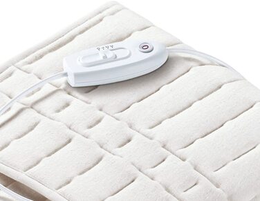 Підігріваюче коврик Sanitas SWB 20 з флісу | з системою безпеки та 3 рівнями температури | Легко кріпиться до ліжка та матрацу | Можна прати при 30°C | 150 x 80 см, Бежевий