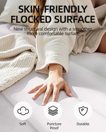 Надувна ліжко CHILLSUN Luxus: двоспальна/King Size з електричним насосом, 203x152 см, для дому та кемпінгу