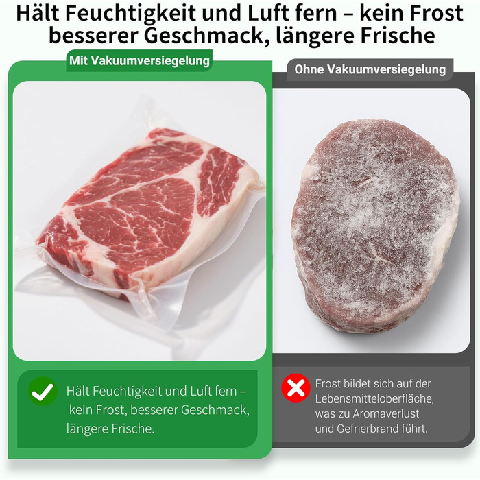 Вакууматор 10-в-1 для продуктів 95 кПа, вакуумний пакувальник з подвійною термозаваркою, вбудованим ножем та відсіком для пакетів, сталевий корпус, комплект з 2 рулонами